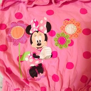Minnie Mouse Disney one piece Romper Little Girls Size 5/6 toddler